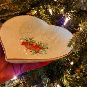 Ivory Bone China "Mikasa" 'Christmas Spirit" dish.